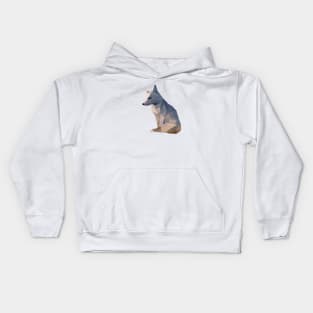 Geometric Arctic Fox Kids Hoodie